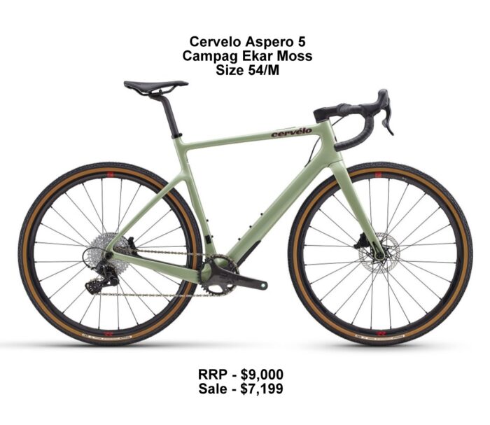 Cervelo Aspero 5 Campag Ekar Moss Size 54/M Gravel Bike