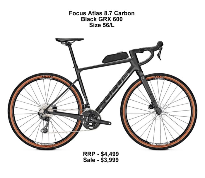Focus Atlas 8.7 Carbon Black GRX 600 Size 56/L Gravel Bike