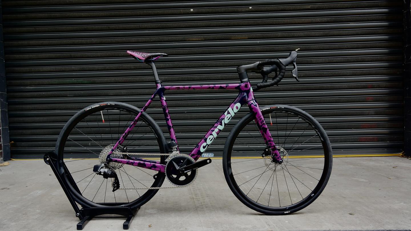 The Cervelo R5 CX in Purple Camo is ready for the Urban Jungle