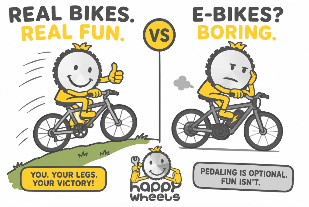 Regular Bikes Fun VS eBikes Boring